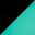 BLACK with TURQUOISE