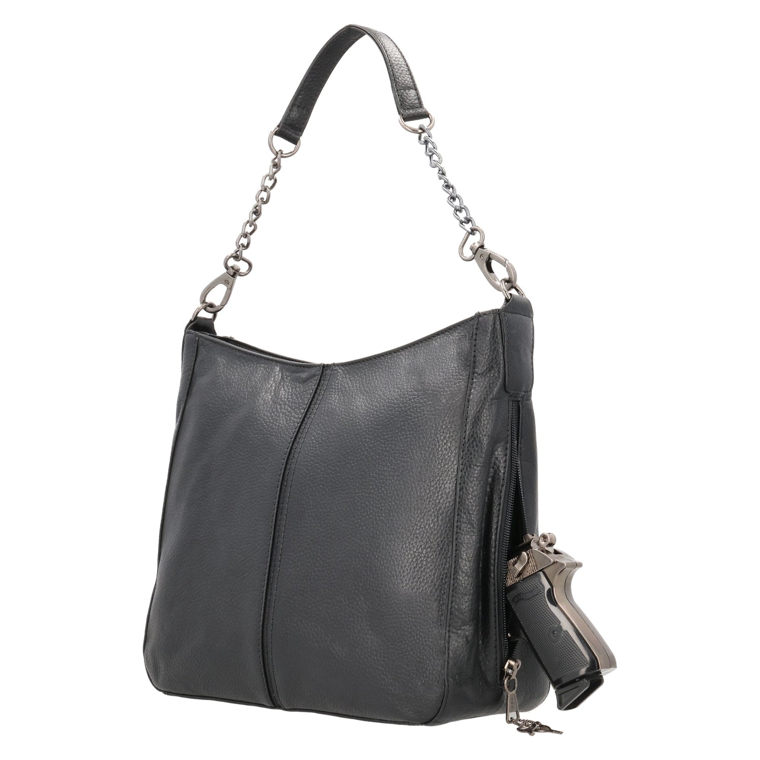 Concealed Carry Ava Leather Hobo by Lady Conceal